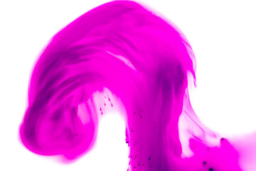 Fototapeta premium Spots of red potassium permanganate on a white background.