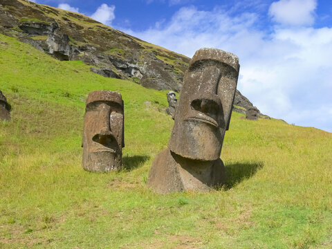 Statues of gods of Easter Island