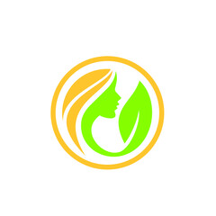 Naklejka premium women face side logo