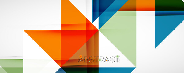 Geometric abstract background. Techno color triangle shapes. Vector illustration for covers, banners, flyers and posters and other designs
