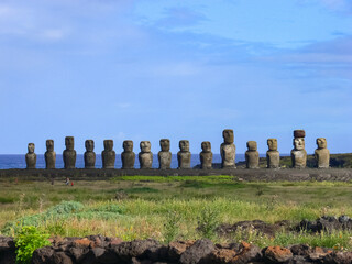 Statues of gods of Easter Island