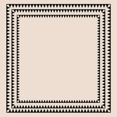 ethnic seamless killim border, traditional folk geometric ornament.