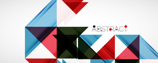 Set of vector triangle geometric backgrounds. Vector illustration for covers, banners, flyers and posters and other designs