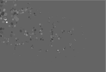 Light Silver, Gray vector template with bubble shapes.