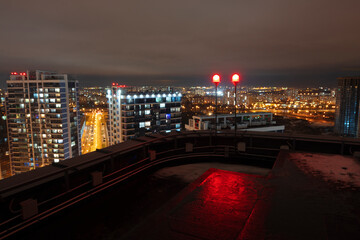 Obraz premium Night Minsk from a height.
