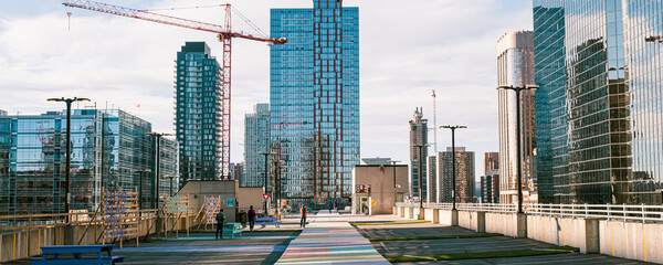 Downtown Calgary Alberta Architectural skyline business district panaorama © primestockphotograpy