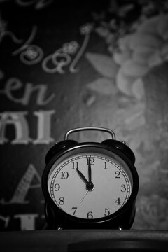 Table clock showing 11pm