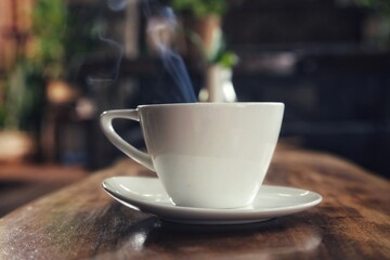 Fototapeta na wymiar cup of coffee on the table