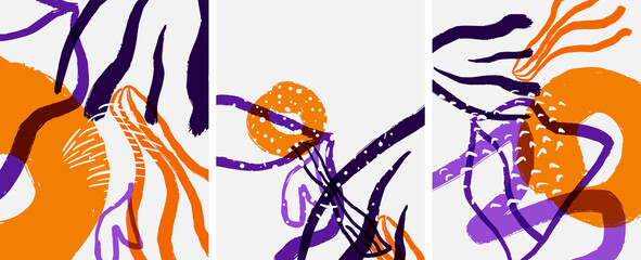 Social media abstract backgrounds. Abstract hand drawn doodles. Vector illustration for covers, banners, flyers