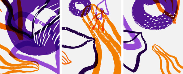 Social media abstract backgrounds. Abstract hand drawn doodles. Vector illustration for covers, banners, flyers