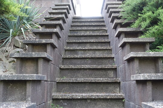 stone stairs leading up to a