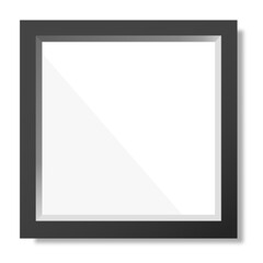 blank photo frame on white background. 3D illustration 