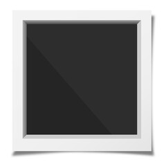 blank photo frame on white background. 3D illustration 