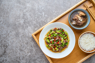 Chinese food and nutritious personal rice set