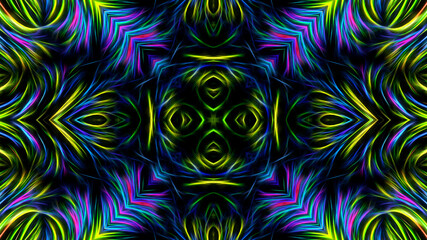 Abstract fractal symmetrical background.