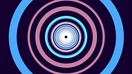 Beautiful multicolored circle tunnel background for entertainment theme or live stream concept.
