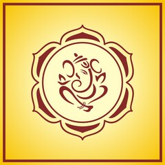 Ganesha, wedding card, royal Rajasthan, India	