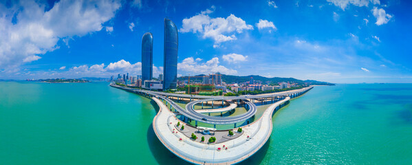 View platform of Yanwu Bridge in Xiamen, China