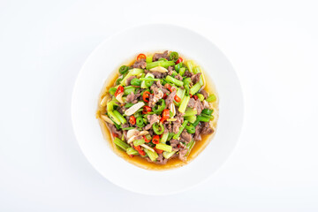 Fried Lamb with Spicy Celery