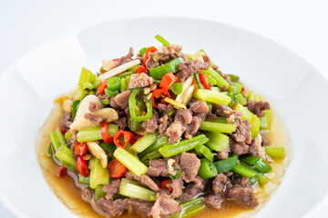 Fried Lamb with Spicy Celery