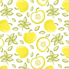 Exotic fruits seamless pattern in hand-drawn style.