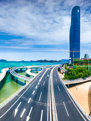 View platform of Yanwu Bridge in Xiamen, China