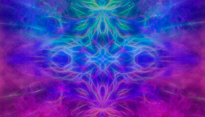 Abstract kaleidoscope background with beautiful ornaments.