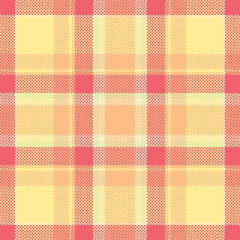 Pixel background vector design. Modern seamless pattern plaid. Square texture fabric. Tartan scottish textile. Beauty color madras ornament.