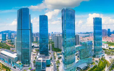 Obraz premium Scenery of CBD in Xiamen City, Fujian Province, China