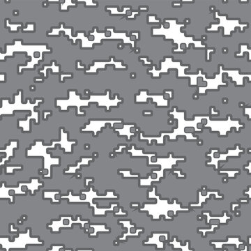 Seamless modern halftone camouflage pattern for decor and textile. Black and gray dotted design for textile fabric printing and wallpaper. Army model design for fashion and home design.