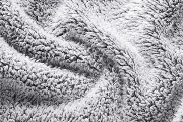 Grey fur textile textured background