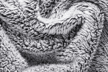 Grey fur textile textured background