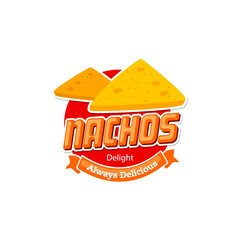 Nachos Logo. Mexican Food Logo, vector.