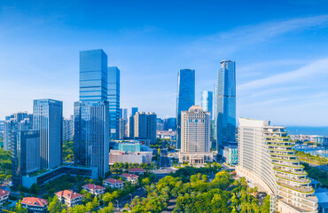 Obraz premium Scenery of CBD in Xiamen City, Fujian Province, China