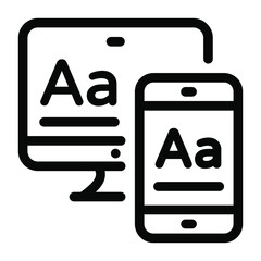 
Adaptive design, filled icon of responsive web layout
