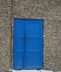blue door in a house
