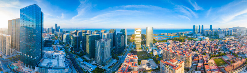 Naklejka premium Scenery of CBD in Xiamen City, Fujian Province, China