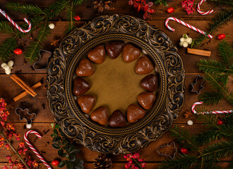 Christmas cookies with decoration.