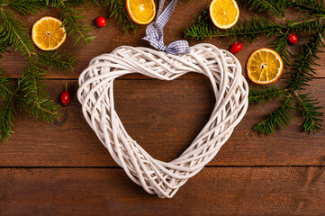 Christmas decoration with hearth shape