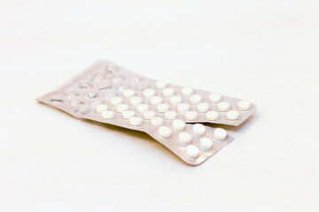 Pack of pills isolated on the white