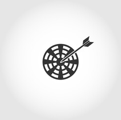 Fototapeta premium dart icon. dart board icon. archery board icon. target isolated vector icon. business design element