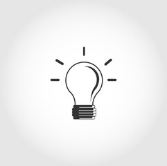 bulb icon. Light bulb, idea bulb isolated vector icon. business design element