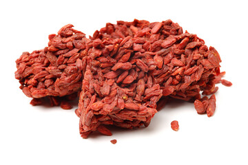 The dried fruit of medlar on white background