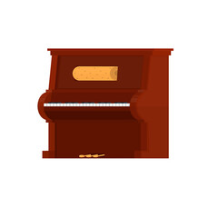 Piano. Musical instrument, vector illustration