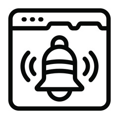 
Online following content, solid icon of web notification
