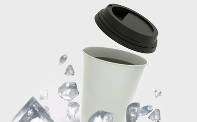 Coffee cup Mockup Design 3d rendering