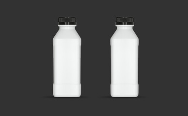 Plastic bottle mockup design 3d rendering