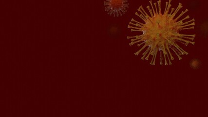 3d render  Coronavirus 2019-ncov flu microscopic view isolated on white background, covid-19