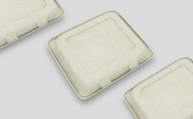 Lunch Box Mockup Design 3d rendering