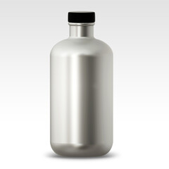 Round bottle Mockup design 3d rendering